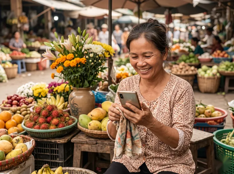 Người mẹ tảo tần nơi chợ