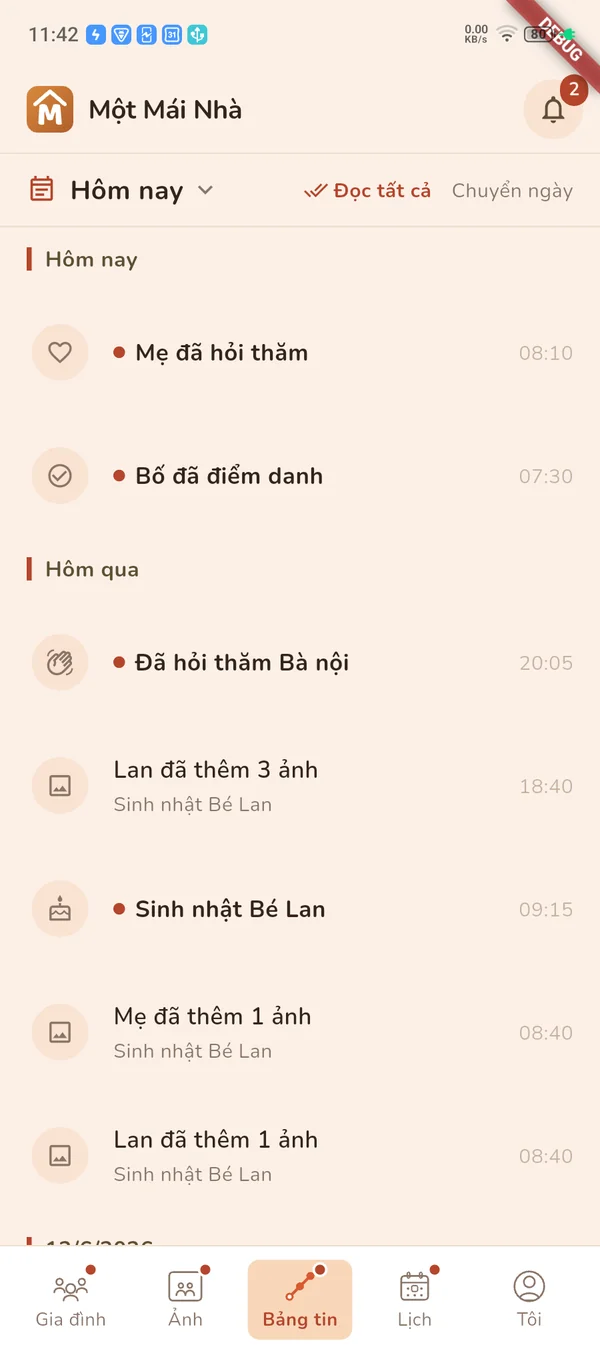 Bảng tin gia đình